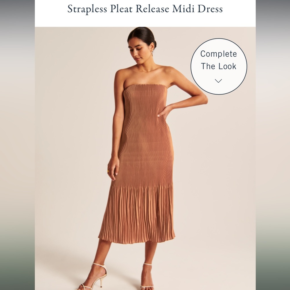 brand new with tags XL petite Strapless pleat release midi dress